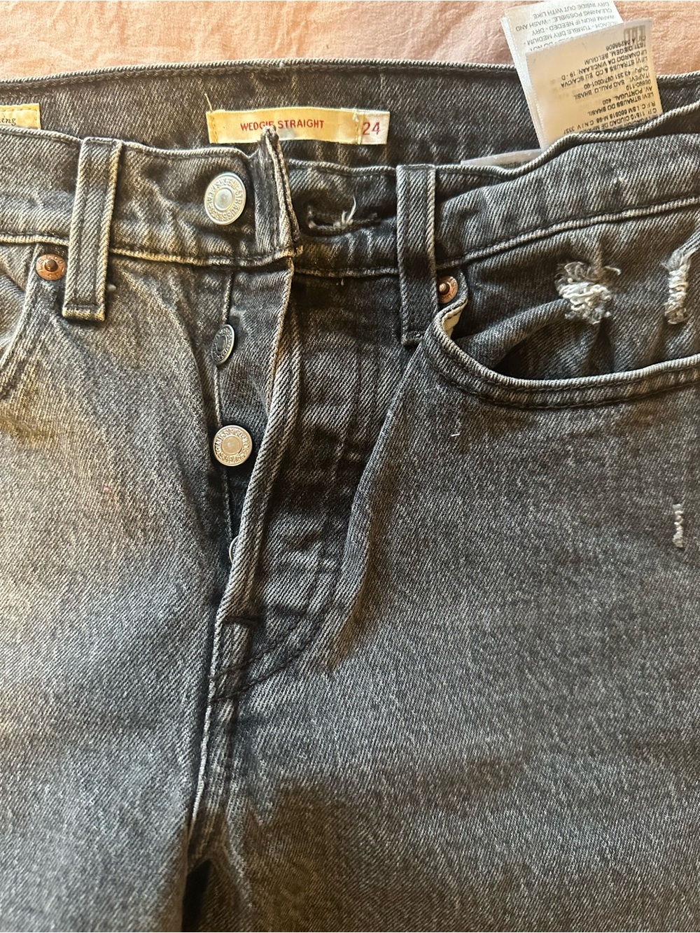 Levi's grey  Straight High-Rise Jeans
